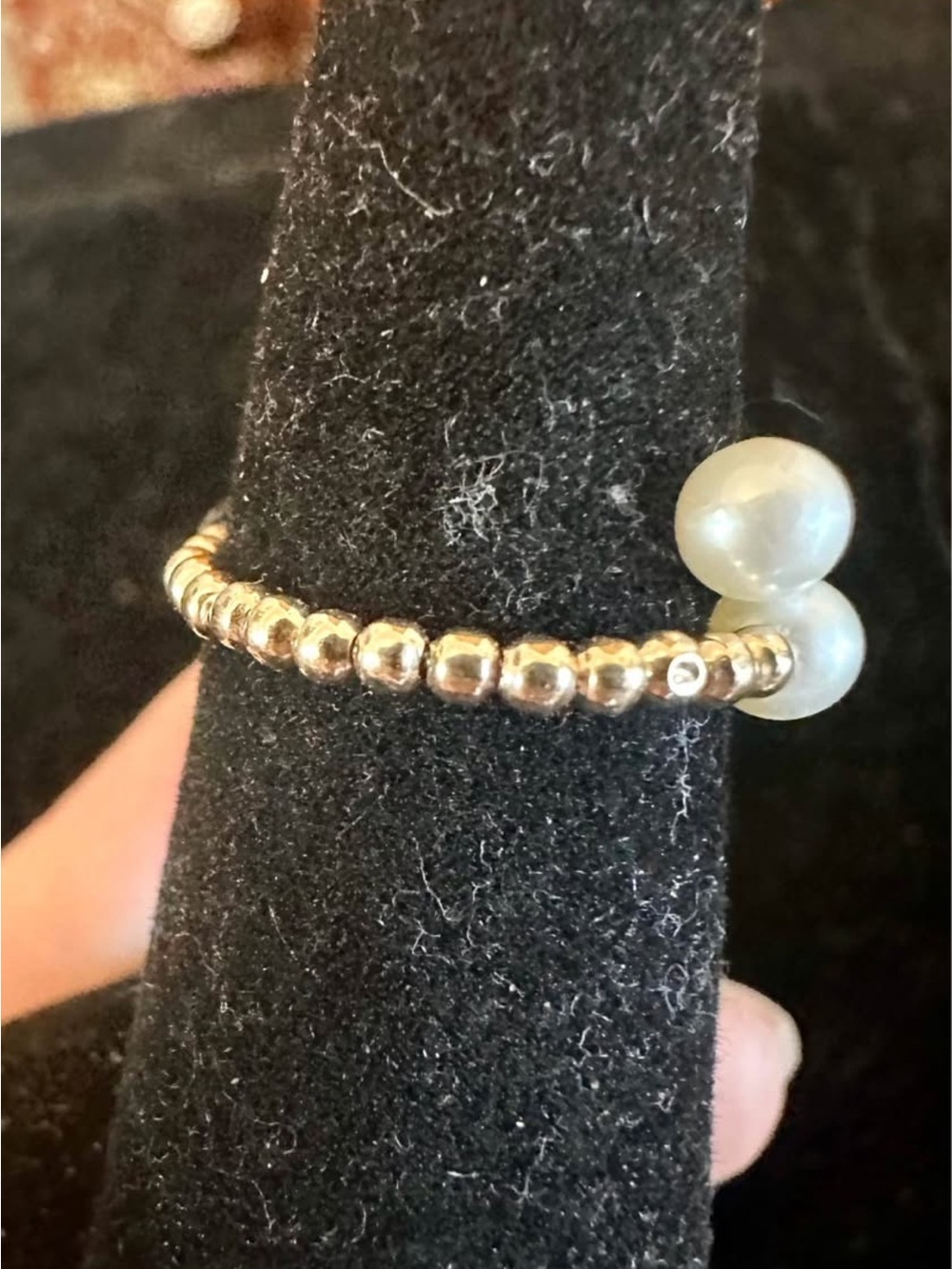 New 14K Solid Gold ring freshwater pearl adjustable solid 14K gold ring band - Picture 2 of 4